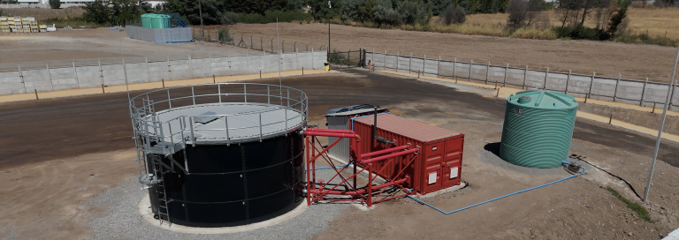 Sistema de Bombas Contra Incendio Paquetizado Jaras Diesel - vista aérea de la instalación